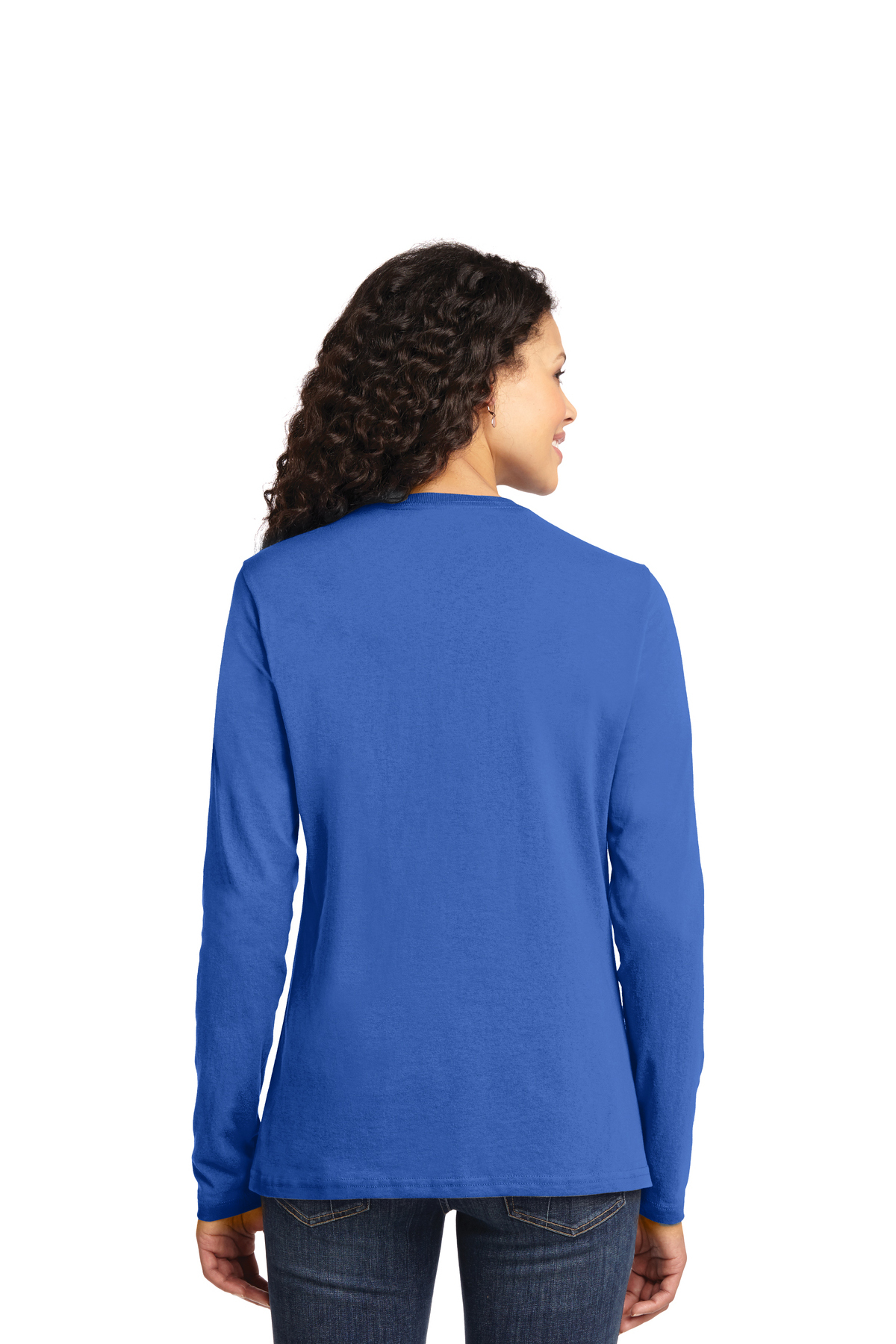 Port & Company Ladies Long Sleeve Core Cotton Tee – Brighter Image